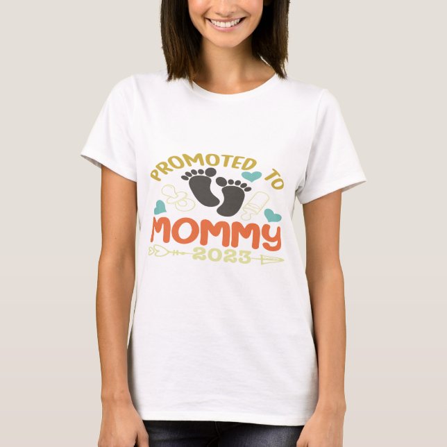 Nach Mommy Est 2023 T-Shirt (Vorderseite)