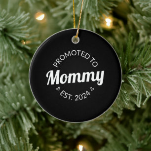 Nach Mommy Est 2024 Keramik Ornament