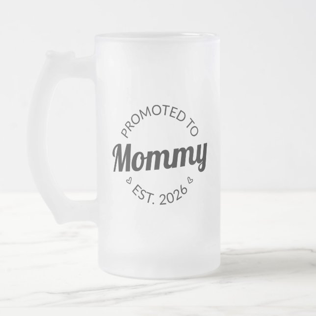 Nach Mommy Est befördert. 2026 Mattglas Bierglas (Links)