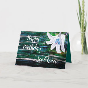 Nach Name Happy Birthday Blume Design anpassen Karte