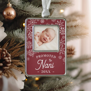 Nach Nani befördert Baby Foto Oma Rahmen-Ornament Silber