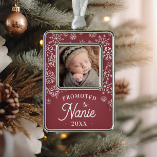 Nach Nanie befördert Baby Foto Oma Rahmen-Ornament Silber