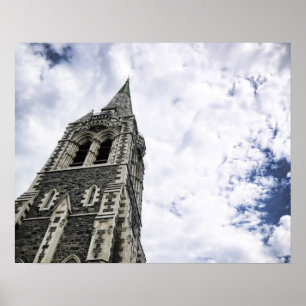 Nach oben in den Himmel schauend Christchurch Post Poster
