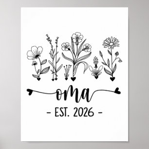 Nach Oma Est 2026 Ankündigung einer Schwangerschaf Poster