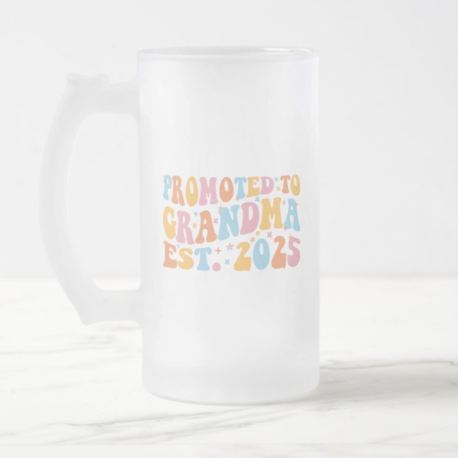 Nach Oma Est befördert. 2025 III Mattglas Bierglas (Links)