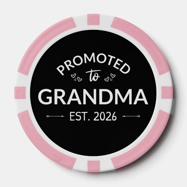 Nach Oma Est befördert. 2026 Pokerchips (Vorderseite)