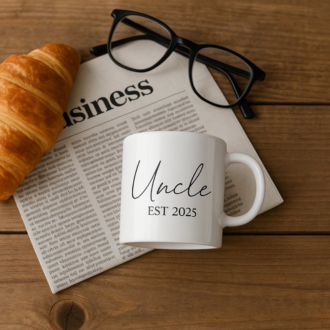 Nach Onkel EST 2025 befördert | Minimalistisches G Espressotasse (Von Creator hochgeladen)