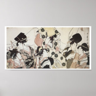 Nach Osten, Utamaro, 1795 Poster
