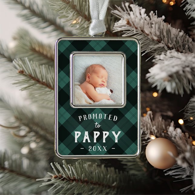 Nach Pappy befördert | Foto Grandpa Rahmen-Ornament Silber (Von Creator hochgeladen)