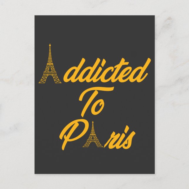 nach Paris erlassen Postkarte (Vorderseite)