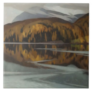 Nach RainLandscape Malerei von A J Casson Fliese