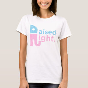 Nach rechts angehoben T-Shirt