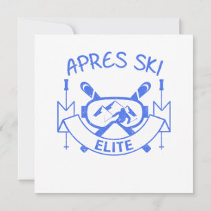 Nach Ski Skiing Snow Winter Sports Gift Einladung