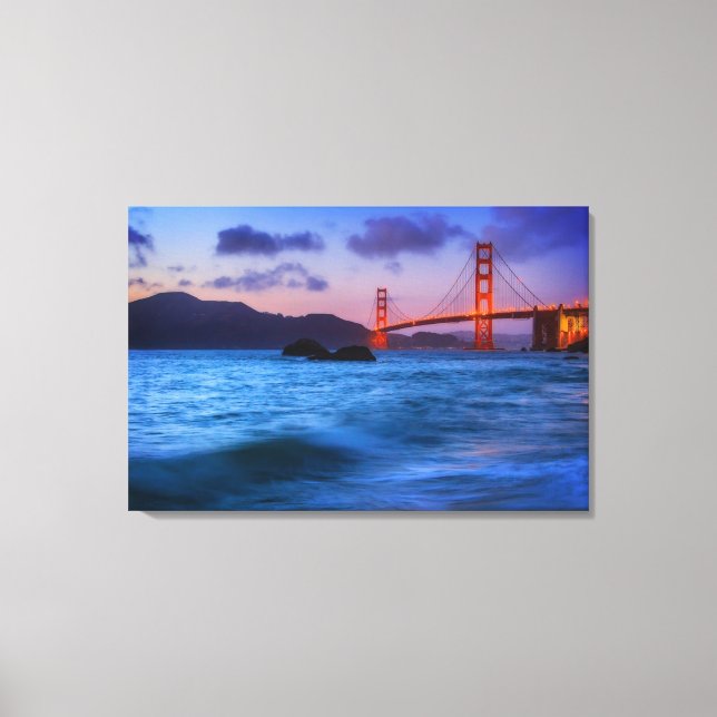 Nach Sonnenuntergang am Baker Beach Leinwanddruck (Vorderseite)