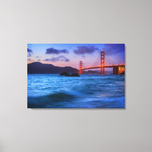 Nach Sonnenuntergang am Baker Beach Leinwanddruck