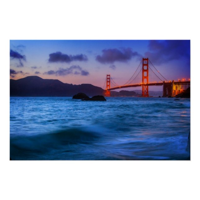 Nach Sonnenuntergang am Baker Beach Poster (Vorderseite)