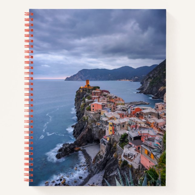 Nach Sonnenuntergang | Vernazza, Cinque Terre, Ita Notizbuch (Vorderseite)