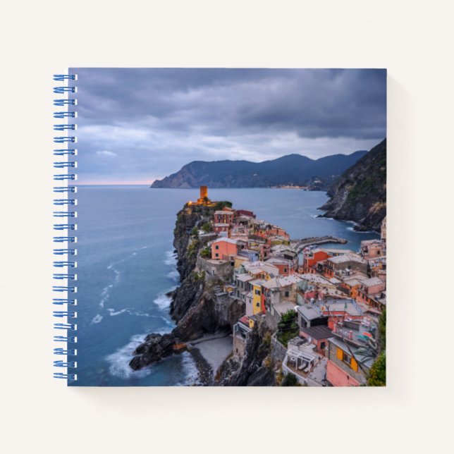 Nach Sonnenuntergang | Vernazza, Cinque Terre, Ita Notizbuch (Vorderseite)