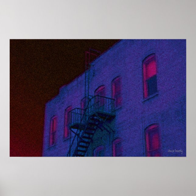 nach Stunden glühender Seurastil Poster (Vorne)