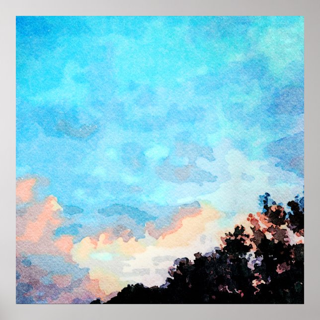 Nach Sturm Summer Sunset Sky Poster (Vorne)