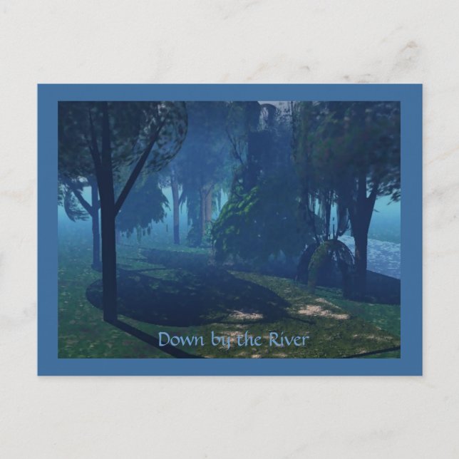 Nach unten am Fluss Postkarte (Vorderseite)