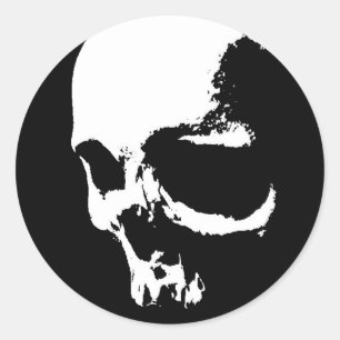 Nach unten runder aufkleber