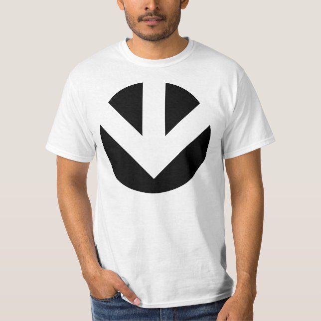 nach unten. T-Shirt (Vorderseite)