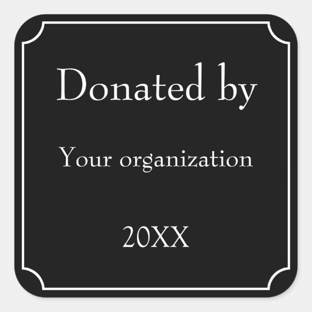 Nach Vorlage gespendet Quadratischer Aufkleber (Vorderseite)