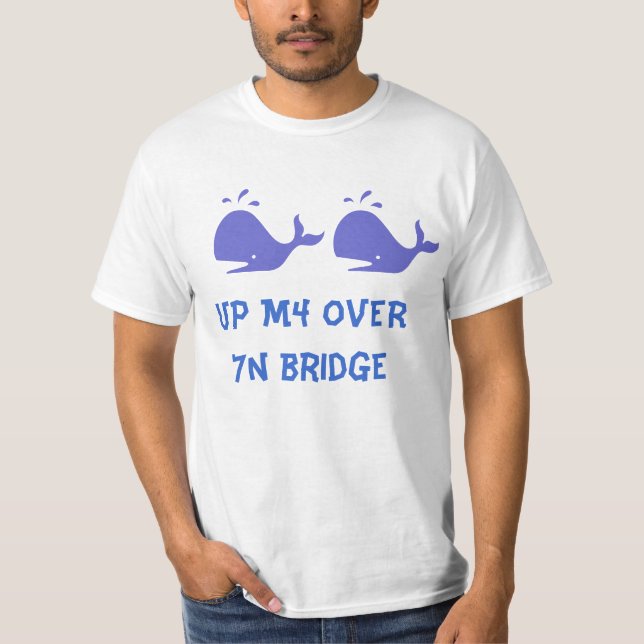 Nach Wales herauf M4 über Brücke 7n T-Shirt (Vorderseite)