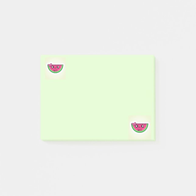 Nach Wassermelone Post-it Klebezettel (Vorderseite)