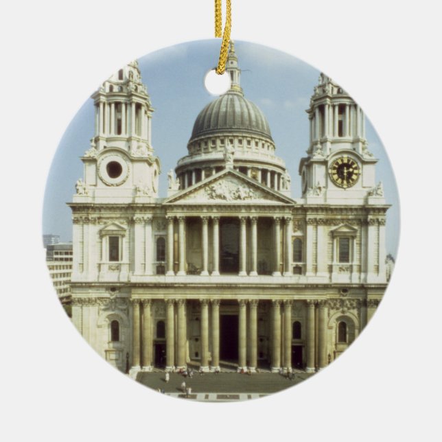 Nach Westen Front von St Paul Kathedrale, Keramik Ornament (Vorne)