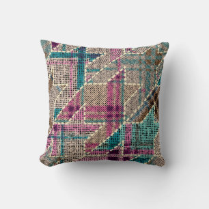 Nachahmung indianischer Patchwork-Muster mit Textu Kissen
