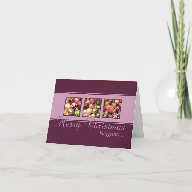 Nachbarn Frohe Weihnachtskarte Feiertagskarte (Vorderseite)
