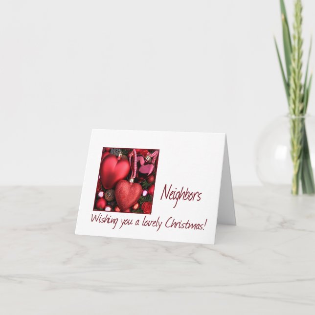 Nachbarn Frohe Weihnachtskarte Feiertagskarte (Vorderseite)