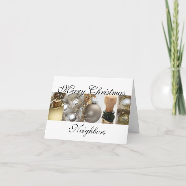 Nachbarn Frohe Weihnachtskarte Feiertagskarte (Vorderseite)