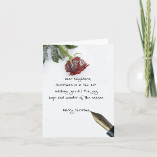 Nachbarn Frohe Weihnachtskarte Feiertagskarte