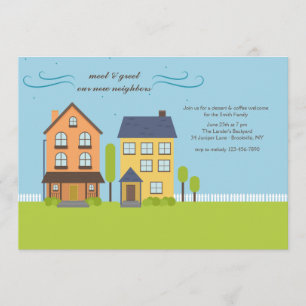 Nachbarn treffen sich und Einladung