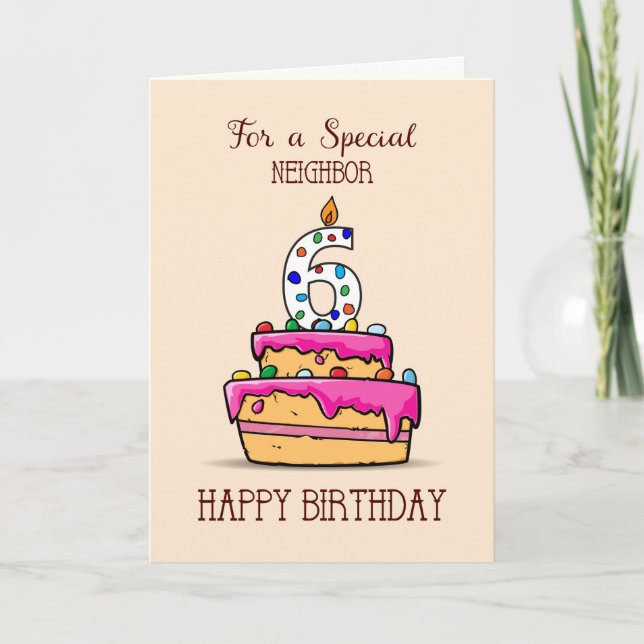 Nachbarschaft 6. Geburtstag, 6. Geburtstag auf Swe Karte (Vorderseite)