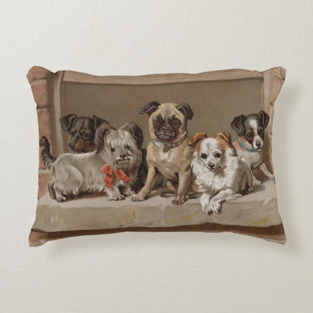 Nachbarschaft beobachten Hunde Accent Pillow Dekokissen (Vorderseite)
