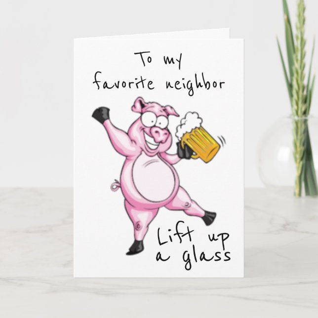 **NACHBARSCHAFT** BEREIT AUF FEIERN **GEBURTSTAG** KARTE (Vorderseite)