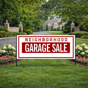 Nachbarschaft-Garagenverkauf-Banner 0,76m X 1,83m Banner