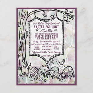 Nachbarschaft Ostereier Jagd Einladung