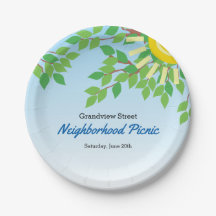 Nachbarschaft Picnic Green Blätter und Sun