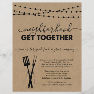 Nachbarschaft zusammenbringen Einladung Flyer