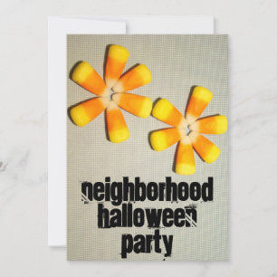 Nachbarschafts-Halloween-Party-Einladungs-Ernte Einladung
