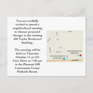 Nachbarschafts-Sitzung Einladungspostkarte