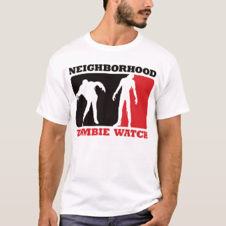 Nachbarschafts-Zombie-Uhr - Rot T-Shirt