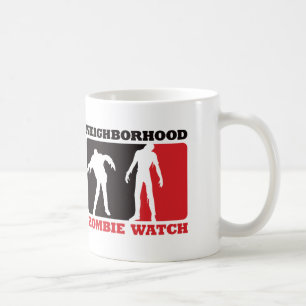 Nachbarschafts-Zombie-Uhr - Rot Tasse