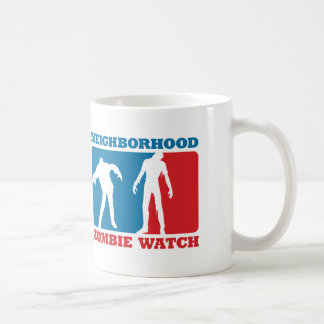 Nachbarschafts-Zombie-Uhr - Rot und Blau Tasse