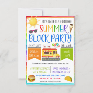 Nachbarschaftsblock-Party laden ein Einladung
